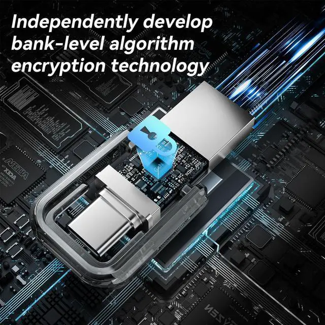 Alt view image 4 of 5 - Newmine 64GB USB-C Flashdrive, 2-in-1 High-Speed Thumb Drive, Portable USB Drive for Android, MacBook, Laptop, PC, Tablet  Durable Metal Shell, Compatible with USB-C & USB-A, Fast Data Transfer