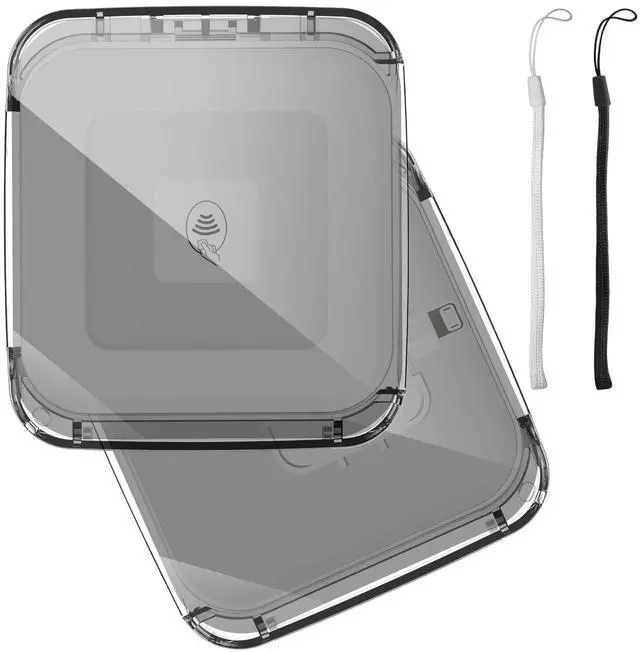 Main image of BASSIRY Anti-Lost Clear Cover Case Compatible with Square Reader 2nd Generation, 1st Generation, Case for Square Reader Magstripe with 3.5mm Headset Jack or Lightn Connector (2packs, Black