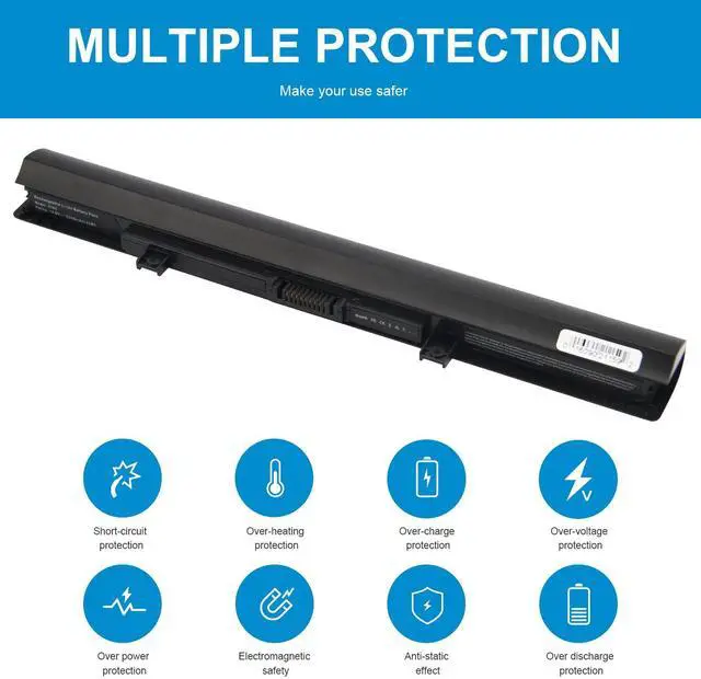 Alt view image 3 of 5 - PA5185U-1BRS PA5195U-1BRS Battery for Toshiba Satellite C50 C55 C55D C55T S55 S55T L55 L55D C50-B L55T L55D C55-B C55-B5200 C55-B5299 C55-B5300 E45-B4100 P/N: PA5184U-1BRS PA5195U-1BRS PA5186U-1BRS