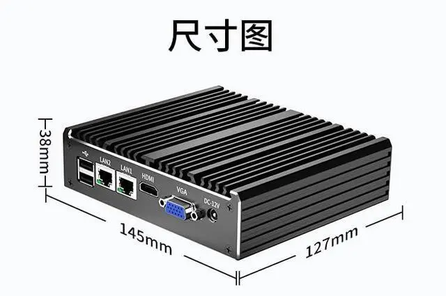 Alt view image 3 of 5 - UDPTCP Fanless Mini PC, Industrial PC, Mini Computer Dual Core N2840, 4K HD+VGA, 2Gigabit Ethernet, USB, Mini Desktop PC 2 RS232 COM, WiFi/Win10/Linux, NO RAM NO SSD (NO RAM NO SSD)