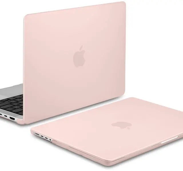 Alt view image 3 of 5 - MEEgoodo for M4 MacBook Pro 16 inch Case 2024 2023 2021 (Fit Model A3403/A3186/A2991/A2780/A2485) M3 M2 M1 Pro/Max with Touch ID, Laptop Hard Shell Case with Keyboard & Webcam Cover, Pink