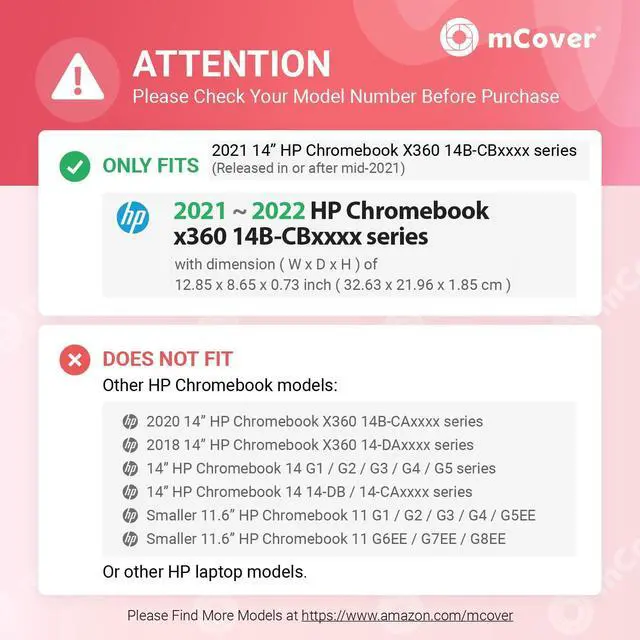 Alt view image 4 of 5 - mCover Case Compatible for 2021~2022 14" HP Chromebook X360 14b-CB0000 Series Laptop Computers ONLY (NOT Fitting Any Other HP Models) - Purple