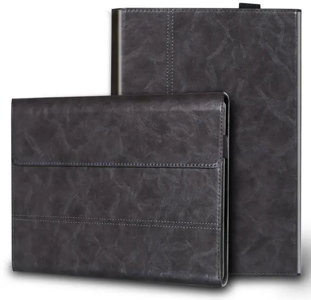 Main image of Gexmil Leather Case Compatible with Surface Pro 9/10 /11, Tablet Cover for Surface Pro 13",with Pencil Holder, Support Type Keyboard,Magnetic Closure,Multi-Angle Portfolio Cover, Grey