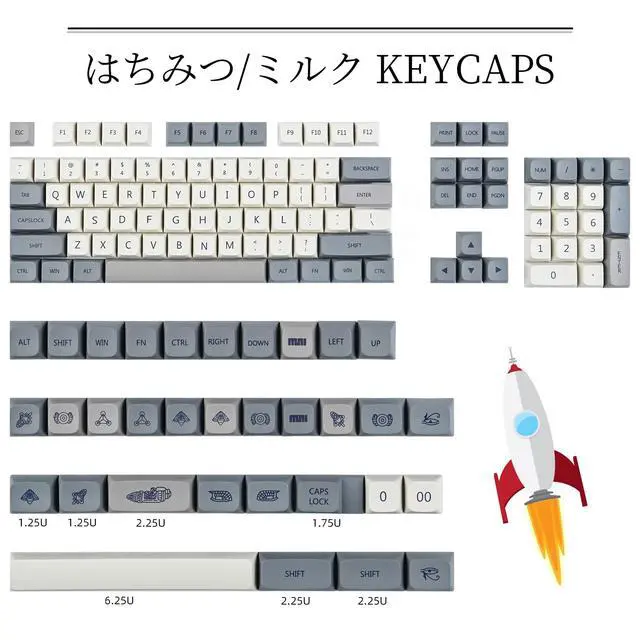 Alt view image 3 of 5 - Guffercty kred XDA Profile Keycaps 137 PBT Key Retro Cap Cover Set Dye Sublimation for Cherry Mx Switch Mechanical Keyboard (XDA/Enlightenment)