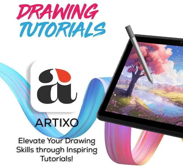 Alt view image 4 of 5 - PicassoTab A12 Drawing Tablet  Large 12" Screen, No Computer Needed, Included Learning Package [Premium Drawing Apps & Tutorials] Stylus Pen, Standalone Graphics Tablet for Digital Artists - A12