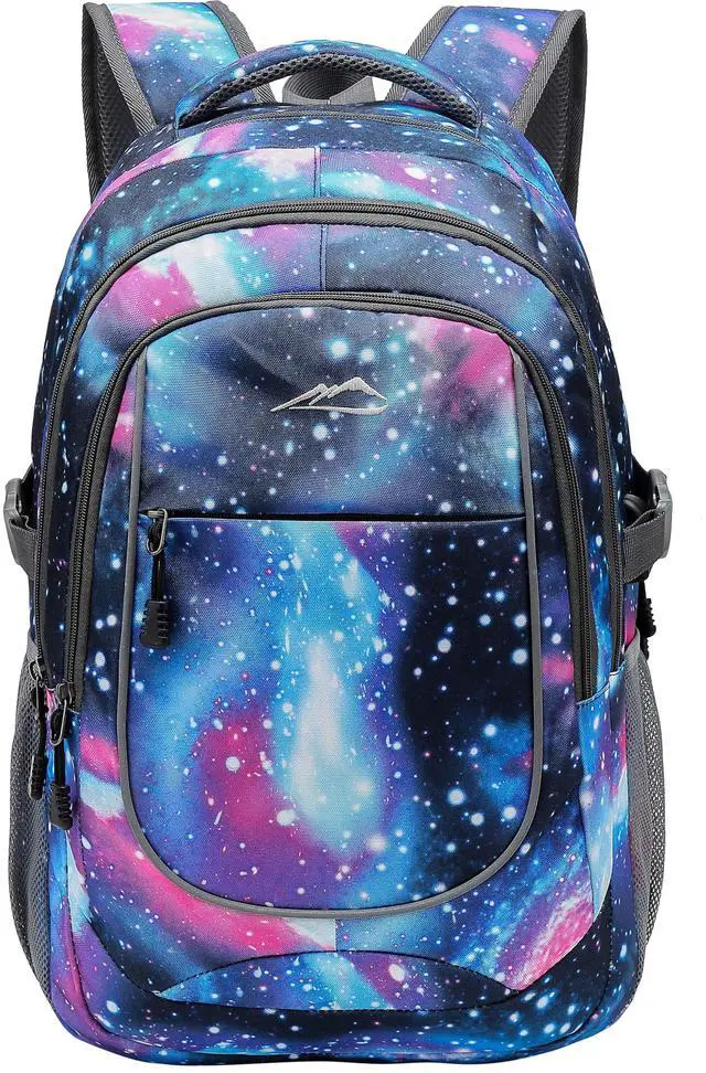 Main image of Galaxy Backpack for College Sturdy Bookbag Travel Business with USB Charging Port Laptop compartment Chest Straps Anti Theft Night Light Reflective (Galaxy)