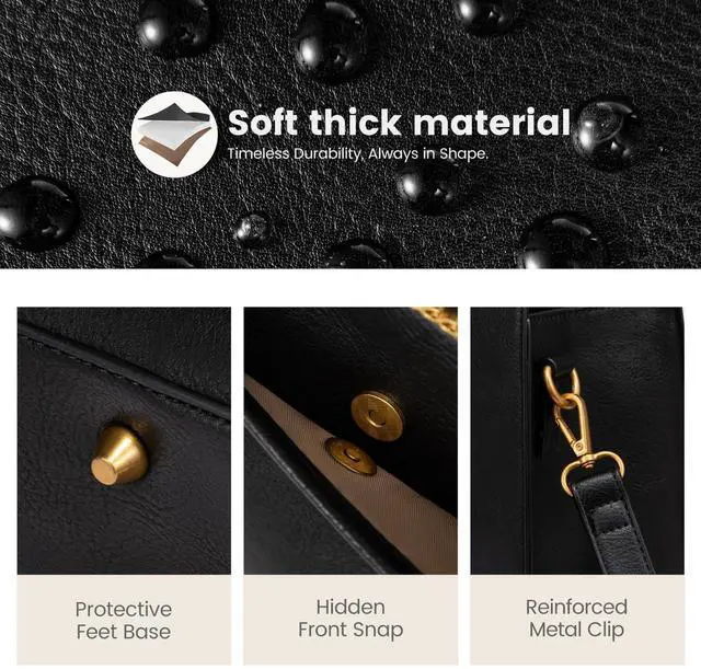 Alt view image 5 of 5 - LOVEVOOK Laptop Tote Bag for Women,15.6 Inch Vintage Work Bag,Waterproof Leather Computer Briefcase 2PCs,Office Gifts for Women Teacher