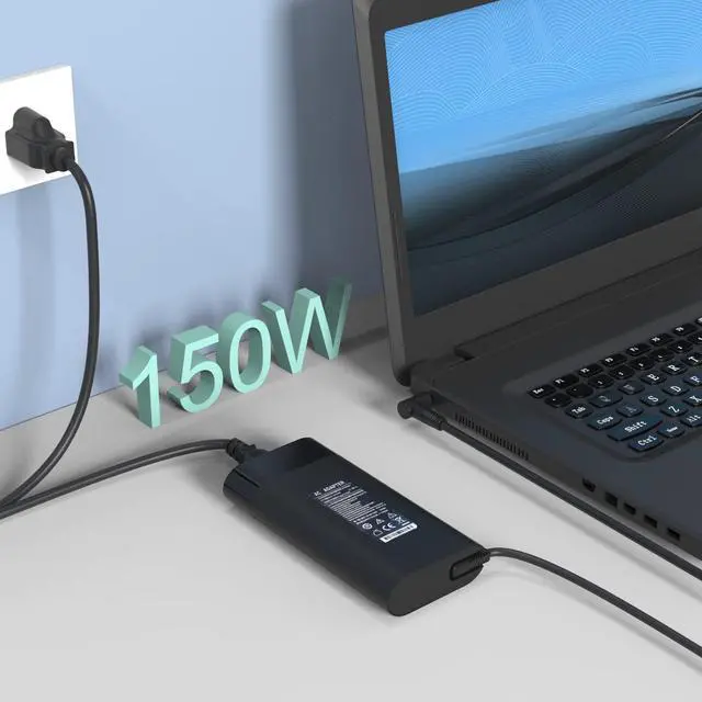 Alt view image 2 of 5 - Zoravson 150W 19.5V 7.7A Charger for HP ZBook Studio G3 G4 G5 G6 G7 G8,15 G3 G4 G5 G6,Power G7 G8,Fury 15 17 G7 G8, 15u G3 OMEN/Pavilion 15 17 Laptop Power Supply Adapter Cord