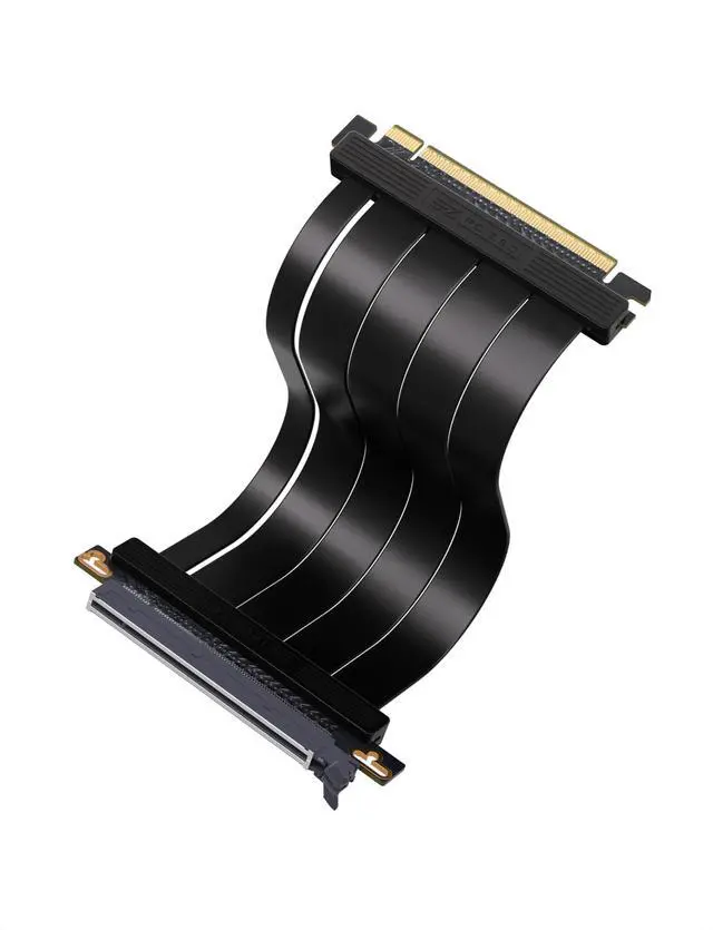 Main image of EZDIY-FAB PCIe 5.0 X16 Riser Cable,128GB/s Bandwidth, for RTX 50/40 & RX 9000/7000 GPUs, PCIe Extension Card, Backward Compatible with PCIe 4.0/3.0,Vertical GPU Mount,Straight-20cm,Black