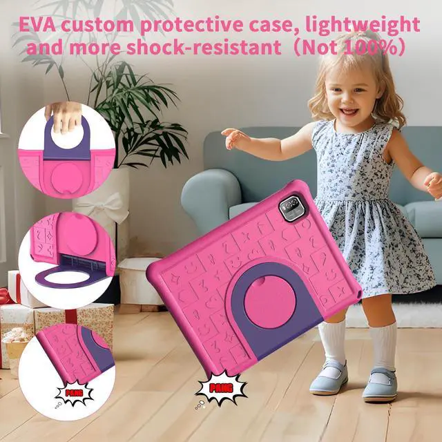 Alt view image 5 of 5 - PRITOM Tablet Android 15, All-New 10'' Tablet Kids, Parental Control, 64GB+1TB Expand Tablets for Kids, Child, WiFi6, Educational, Games, Kids Software Pre-Installed, with EVA Case (Pink)