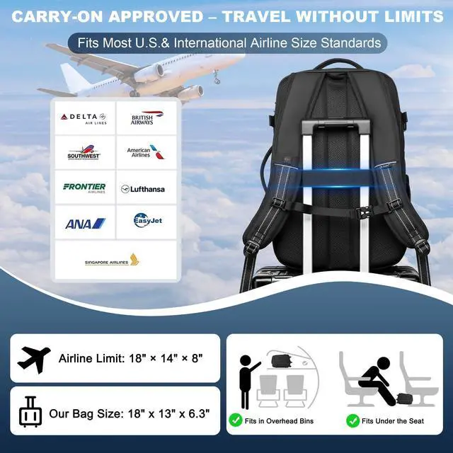 Alt view image 5 of 5 - MUSINOTE Vacuum Backpack Travel - 60L Expandable Carry-On Vacpack Backpack with Vacuum Pump, TSA Lock, Laptop Compartment, Water-Resistant Seal Compression Bag for Business & Flight Travel (Grey)