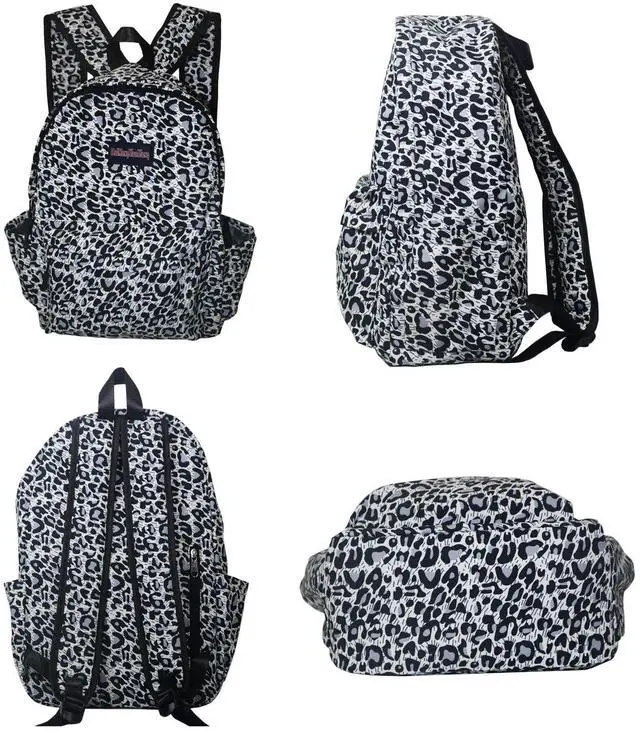 Alt view image 5 of 5 - ZJRUIWQ Women Black cheetah print backpack, College School Backpack BookbagWaterproof Sports Laptop Bag Compatible with 15-Inch Notebooks