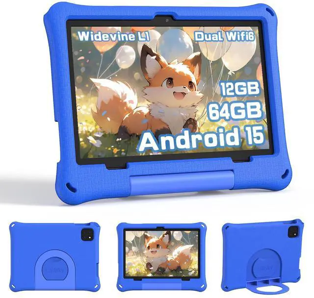 Main image of CALLSKY-NOTE Kids Tablet, Android 15 Tablet for Kids 10 Inch Octa-Core, 12GB+64GB+2TB Expandable Storage, EVA Case, Parental Control, Pre-Installed Kids Apps, 6000mAh Battery, WiFi 6, 2025 Tablets
