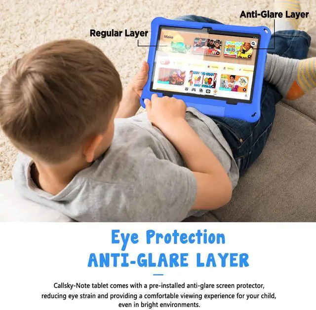 Alt view image 3 of 5 - CALLSKY-NOTE Kids Tablet, Android 15 Tablet for Kids 10 Inch Octa-Core, 12GB+64GB+2TB Expandable Storage, EVA Case, Parental Control, Pre-Installed Kids Apps, 6000mAh Battery, WiFi 6, 2025 Tablets