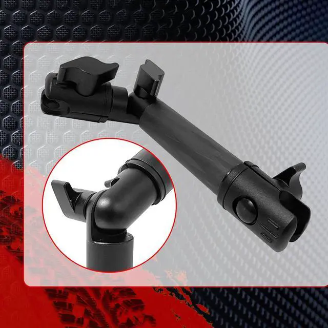 Alt view image 2 of 4 - WXRYLYN Universal Tablet Mount with 15-23mm Adjustable Clamp for iPad Pro/Air/Mini, Samsung Tabs & 60-10mm Locking Carbon Fiber Kevlar Mounting Arm with Articulating Joint Dual 20mm Socket Ends