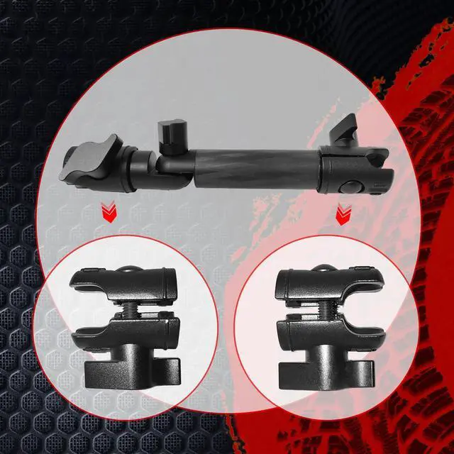 Alt view image 4 of 4 - WXRYLYN Universal Tablet Mount with 15-23mm Adjustable Clamp for iPad Pro/Air/Mini, Samsung Tabs & 60-10mm Locking Carbon Fiber Kevlar Mounting Arm with Articulating Joint Dual 20mm Socket Ends