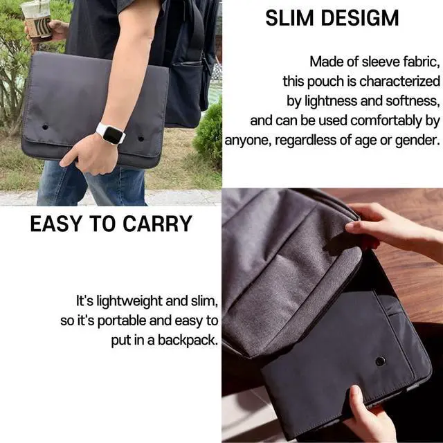 Alt view image 4 of 5 - DAHINRAUM Laptop Sleeve Bag Carrying Case Compatible with 13-13.3 Inch MacBook Pro & MacBook Air iPad Notebook Waterproof Shock Resistant Protective Bag Tablet Sleeve Laptop Pouch