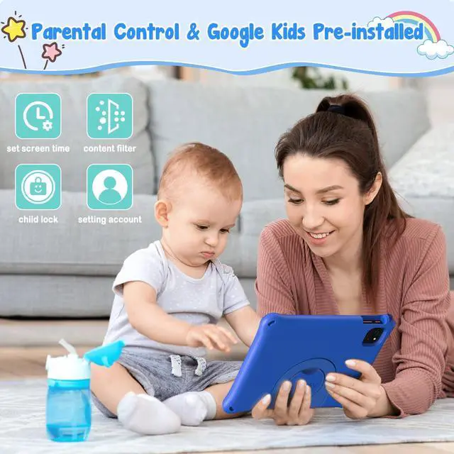 Alt view image 4 of 5 - CALLSKY-NOTE Kids Tablet, Android 15 Tablet for Kids 10 Inch Octa-Core, 12GB+64GB+2TB Expandable Storage, EVA Case, Parental Control, Pre-Installed Kids Apps, 6000mAh Battery, WiFi 6, 2025 Tablets