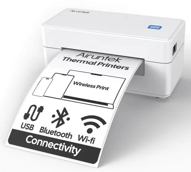 Main image of AIRUNTEK Wireless Thermal Label Printer  4x6 Bluetooth & Wi-Fi Shipping Printer, Compatible with Windows, Mac, iPhone, Android, No Ink, for Barcode Labels and Small Business