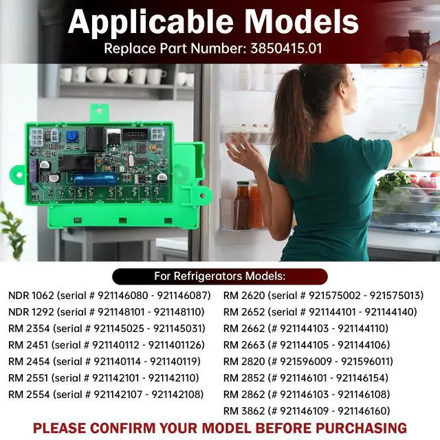 Alt view image 5 of 5 - P-711 RV Refrigerator Main Power Control Circuit Board with Protective Cover Compatible with 2 & 3 Way RV Parts, Replace for Micro P-711, 2931842.01, 2931843.01, 2932691.017, 2932177.01