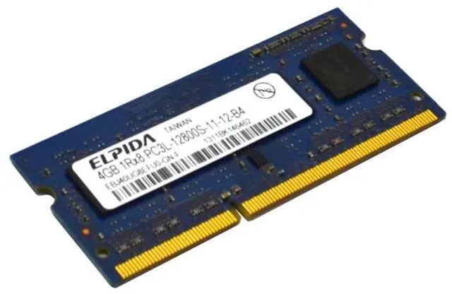 Main image of Elpida 4GB DDR3 Memory SO-DIMM 204pin PC3L-12800S 1600MHz EBJ40UG8EFU0-GN-F
