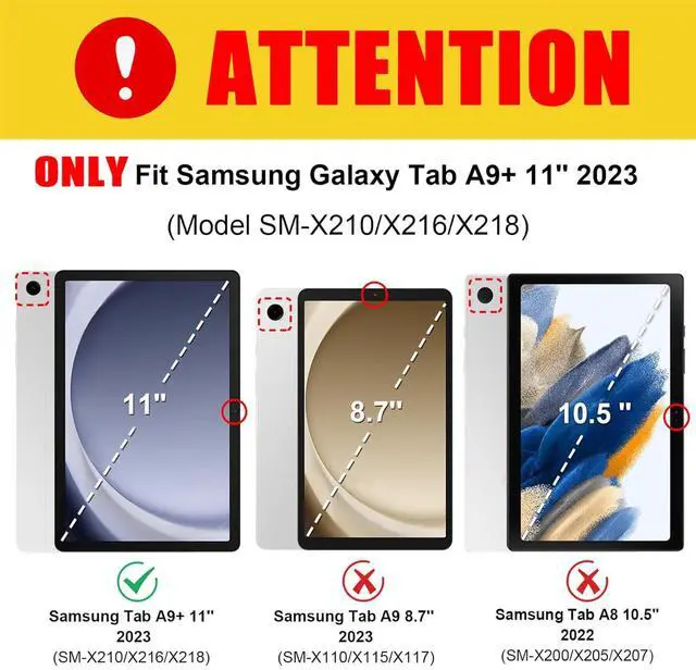 Alt view image 2 of 5 - MePadKey Touchpad Keyboard Case for Samsung Galaxy Tab A9 Plus 11 inch SM-X210/X215/X216, 360 Degree Rotating Cover with Color Backlight Magnetic Removable Keyboard for Tablet A9+ (Sky Blue+White)