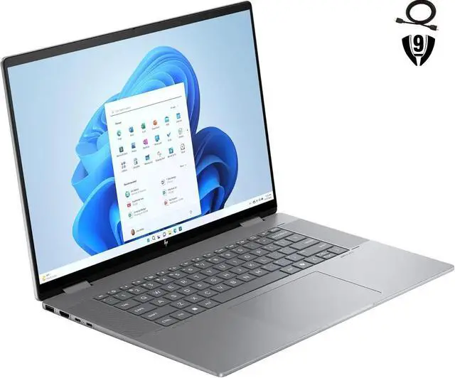 Alt view image 2 of 5 - HP Envy x360 16" 2K WUXGA Touchscreen 2-in-1 Laptop, AMD Ryzen 5 8640HS Processor, 8GB RAM 512GB SSD, Backlit Keyboard, Wi-Fi 6E, Bluetooth, HDMI, Webcam, Windows 11 Home, Silver