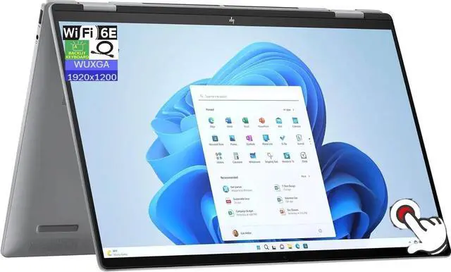 Main image of HP Envy x360 16" 2K WUXGA Touchscreen 2-in-1 Laptop, AMD Ryzen 5 8640HS Processor, 8GB RAM 512GB SSD, Backlit Keyboard, Wi-Fi 6E, Bluetooth, HDMI, Webcam, Windows 11 Home, Silver
