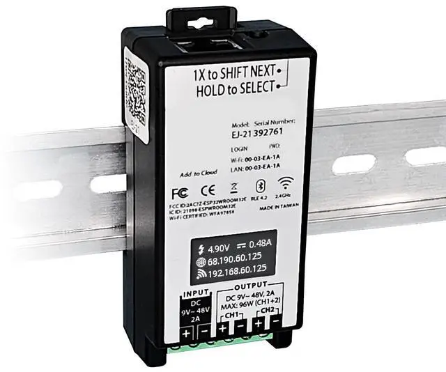 Alt view image 3 of 5 - Industrial DIN Rail Mount Power Auto Reboot, Metering, Automatically Restarts Router When Connection Fails. 2-Channel, 9-48V, Ethernet, Wi-Fi, App Controllable, For Industrial Router, PING Monitoring.