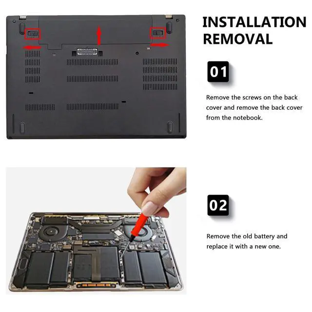 Alt view image 5 of 5 - F3YGT Laptop Battery Replacement for Dell Latitude 12 7000 7280 7290/13 7000 7380 7390 P29S002/14 7000 7480 7490 P28S P28S001 P73G P73G002 Series DM3WC 0DM3WC DM6WC 2X39G KG7VF V4940 (7.6V/60Wh)