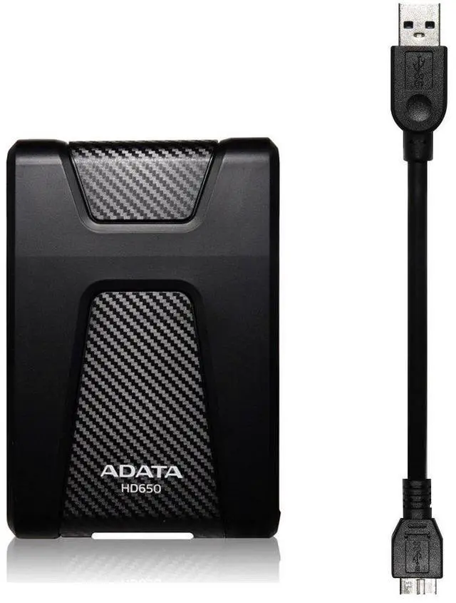 Alt view image 4 of 4 - ADATA HD650 1TB Anti-Shock External Hard Drive, Black (AHD650-1TU31-CBK)