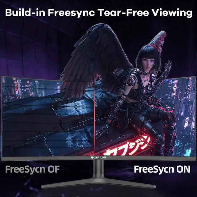 Alt view image 5 of 5 - ZER-LON 38 Inch Ultrawide Curved Monitor, WQHD 3840 x 1600p 144Hz Computer Monitor, 135% sRGB, 100% DCI-P3, 300Nits, 2500R, Tilt/Height/Pivot Adjustment, Mountable