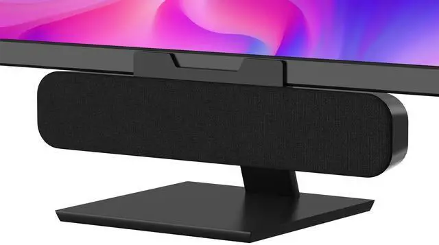 Main image of OGUPGX Computer Speakers for Desktop Pc, Monitor Speakers for Laptop,Pc Speakers with Loud Sound,Volume Control Easily Clamps to Monitors(USB-C to USB Adapter Included) (Black)