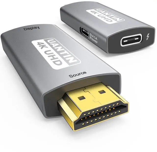 Main image of UANTIN HDMI to USB C Adapter (4K 60Hz) Uni-Directional HDMI (Source) to Type-C (Display) Male to Female Compatible with Laptop,PS5,XR/AR Glasses,Portable Monitor, Not Charging The Device