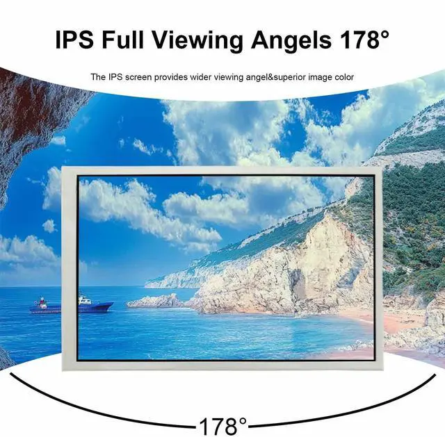 Alt view image 3 of 5 - VSDISPLAY 10.1 Inch White LCD Monitor 1280x800 IPS PC Case Screen Monitoring GPU CPU RAM Data,as Secondary Display for PC Case Computer Laptop