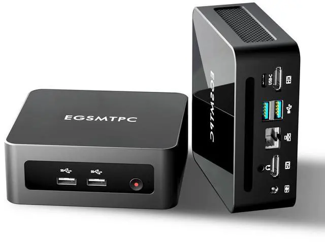 Main image of EGSMTPC Mini Desktop Computer, Intel Core i5-12450H (Up to 4.40GHz), 16GB DDR4 RAM, 512GB M.2 SSD, Mini PC Supports Triple 4K Display, USB 3.2, Wi-Fi 6, BT 5.2, RJ45 2.5G