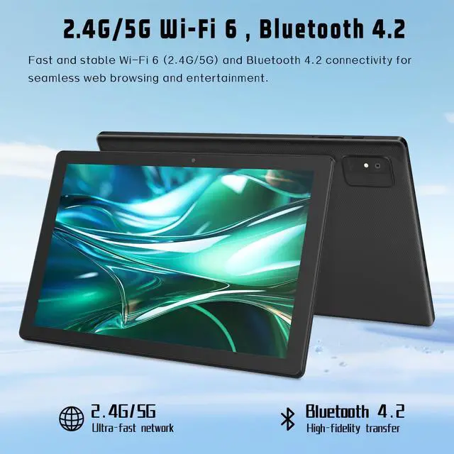 Alt view image 5 of 5 - Ruufuuxy Android Tablet 10 Inch, Android 15 Tablet for Adults with Octa-Core, 8GB RAM 64GB ROM, 1TB Expand, HD Touchscreen, WiFi 6, GPS, Computer Tablets with Case, Dual Camera, 5000mAh