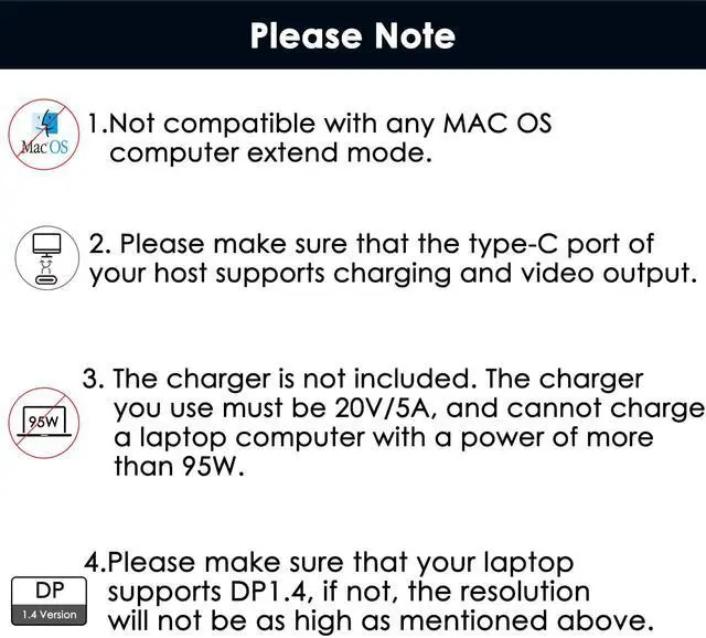 Alt view image 4 of 5 - WAVLINK USB C to Dual HDMI Adapter, Dual Monitor Splitter, Dual 4K@60Hz HDMI, 95W PD, Compatible with Dell XPS/HP/Lenovo/Surface/Type C Laptop/Windows System Only