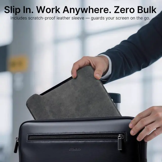 Alt view image 3 of 5 - AOKER Laptop Screen Extender - Ultra-Thin 1.3lbs 14" FHD IPS Dual Portable Monitor Extension for Laptop, Attachment Plug & Play for 13-17" Laptops, Second Extra Travel Display for Windows/Mac/Android