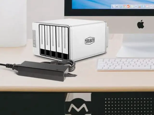 Alt view image 2 of 5 - KFD 12V 7A Power Supply Charger for TerraMaster F2-210 F2-221 F2-422 F5-220 F4-210 F4-223 F4-423 D4-300 D5-300C D2-310 F4-NAS TD2 F5-422 QNAP TS-464 TS-259 TS431 TS451 NAS Server Adapter Cord Cable