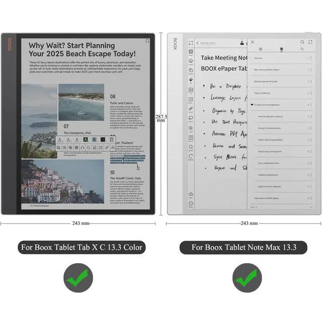 Alt view image 2 of 5 - UMUBUHOMS Magnetic Stand Case for 13.3'' Boox Tab X C (2025) / Boox Note Max (2024) Lightweight Book Folio Cover with Anti-Lost Magnetic Pen Buckle & Auto Wake/Sleep (Black)