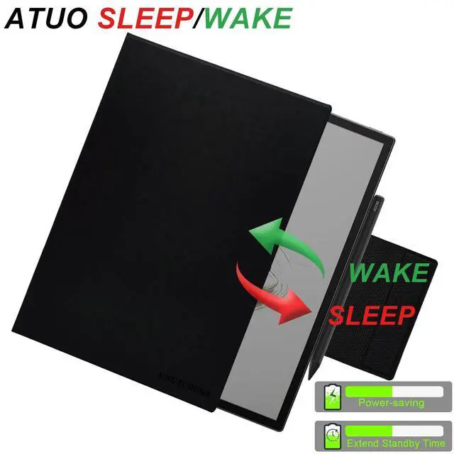 Alt view image 5 of 5 - UMUBUHOMS Magnetic Stand Case for 13.3'' Boox Tab X C (2025) / Boox Note Max (2024) Lightweight Book Folio Cover with Anti-Lost Magnetic Pen Buckle & Auto Wake/Sleep (Black)