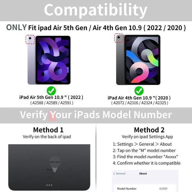 Alt view image 2 of 5 - kenke for iPad Air 11 Inch M3/M2 (2025/2024), iPad Air 5/4th Gen (2022/2020) 10.9 Inch Case with Keyboard, Detachable Wireless Bluetooth Keyboard Cover with Right Side Pencil Holder & Groove (Black)