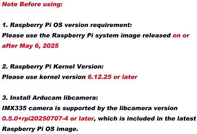 Alt view image 2 of 5 - Arducam for Raspberry Pi Camera, 5MP IMX335 Low Light Camera Module with M12 Lens, 15-15pin, 15-22pin Ribbon Cable Included