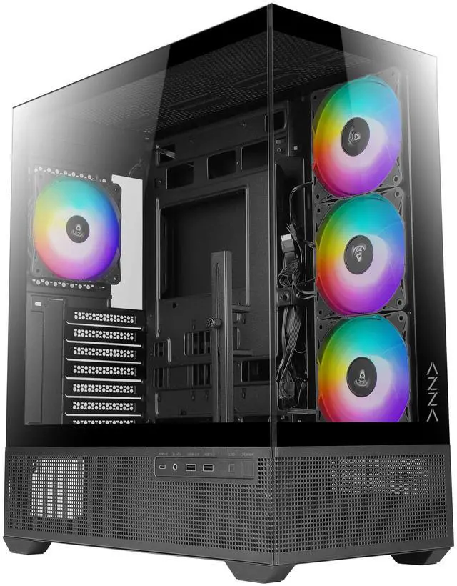 Main image of AZZA CSAZ-501B Tiara/Gaming/ATX Mid-Tower/Computer Case/Tempered Glass Panel