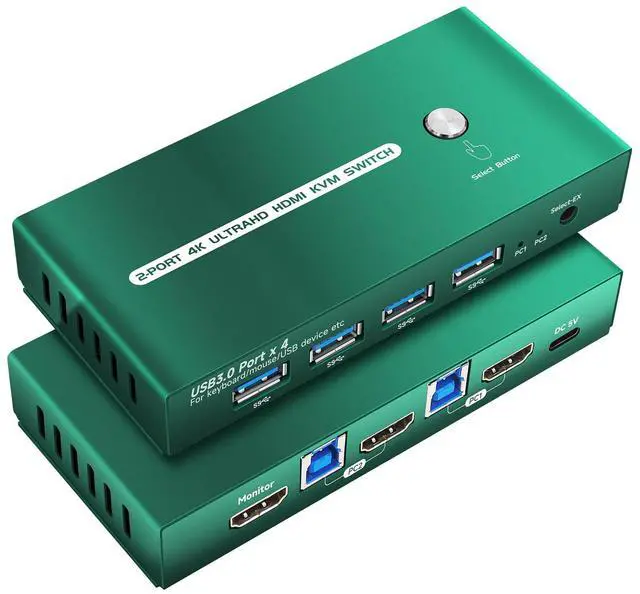 Main image of KVM Switches HDMI EDID Emulator 4K 60Hz 2 Port KVM Switch 1 Monitors 2 Computers Hdmi EDID 2K 144Hz 2 PC 1 Monitor Switch 2K 144Hz USB 3.0
