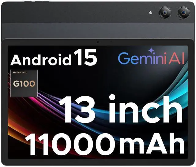 Main image of DOOGEE Tab E3 Pro 13 inch Android Tablet,11000mAh Large Battery,Helio G100 Octa Core Android 15 Tablet,32GB+256GB with Gemini AI,90Hz Display Gaming Tablets,13MP+8MP,7.9mm Ultra-Thin Body,Face Unlock