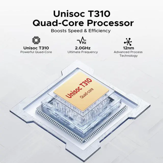 Alt view image 4 of 5 - DOOGEE Tab A9 Android 15 Tablet,10 inch Tablet,Unisoc T310 Quad Core,12GB+64GB,6580mAh Large Battery Android Tablets,Dual Speakers,8MP+5MP,OTG/Face Unlock,Black