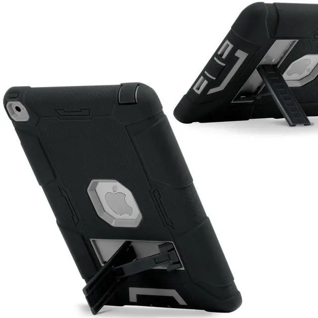 Alt view image 3 of 5 - BENTOBEN iPad Air 2 Case, Protective Case for iPad Air 2 - Kickstand 3 in 1 [Soft&Hard] Hybrid Shockproof Heavy Duty Rugged Anti-Slip Scratch Resistant Case Cover, Black/Gray