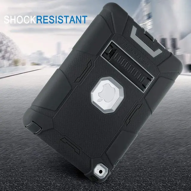 Alt view image 5 of 5 - BENTOBEN iPad Air 2 Case, Protective Case for iPad Air 2 - Kickstand 3 in 1 [Soft&Hard] Hybrid Shockproof Heavy Duty Rugged Anti-Slip Scratch Resistant Case Cover, Black/Gray